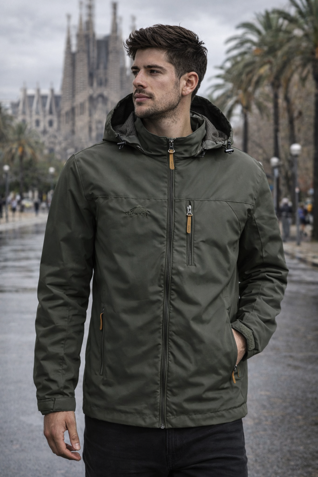 Chaqueta cortavientos táctica
