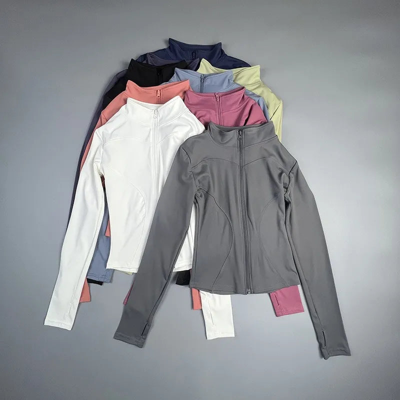Chaqueta deportiva ajustada de manga larga