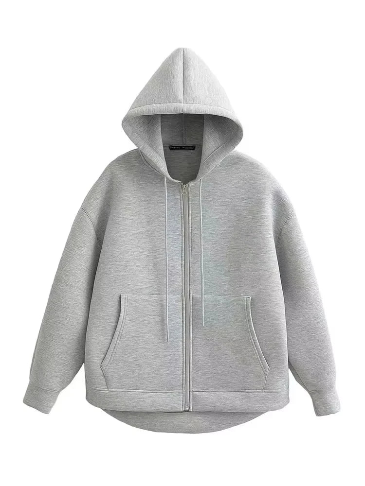 Sudadera con cremallera - estilo holgado