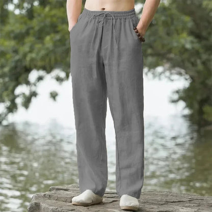 Pantalon de lino y algodón