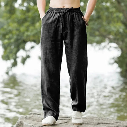 Pantalon de lino y algodón