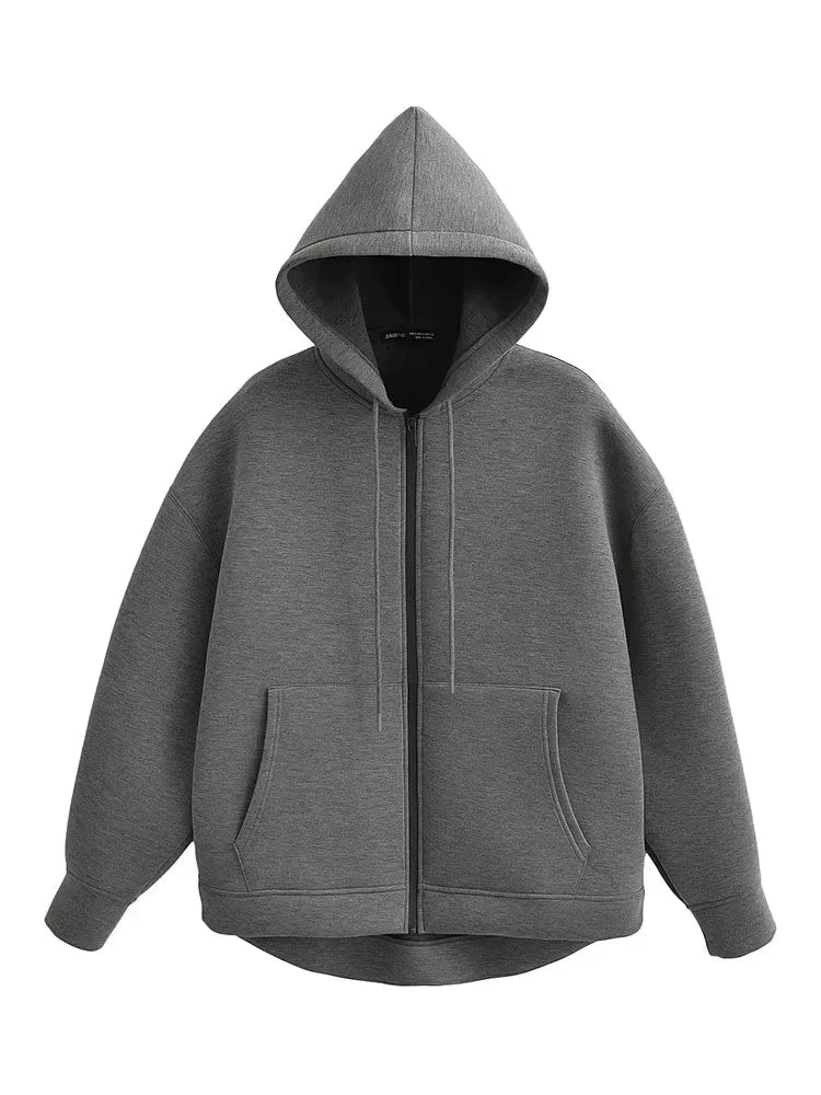 Sudadera con cremallera - estilo holgado