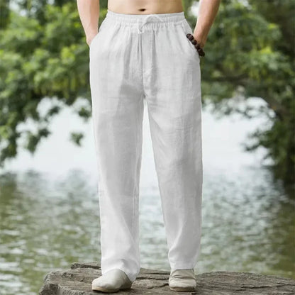 Pantalon de lino y algodón