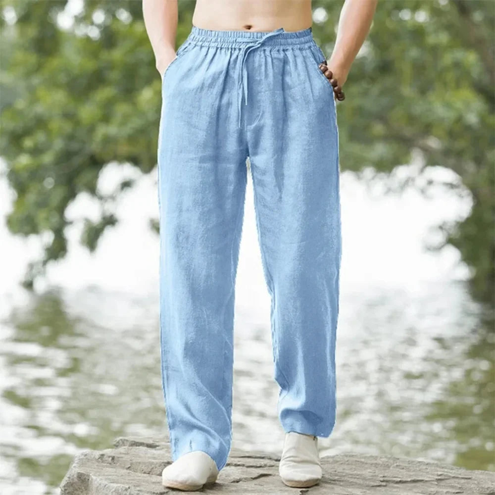 Pantalon de lino y algodón